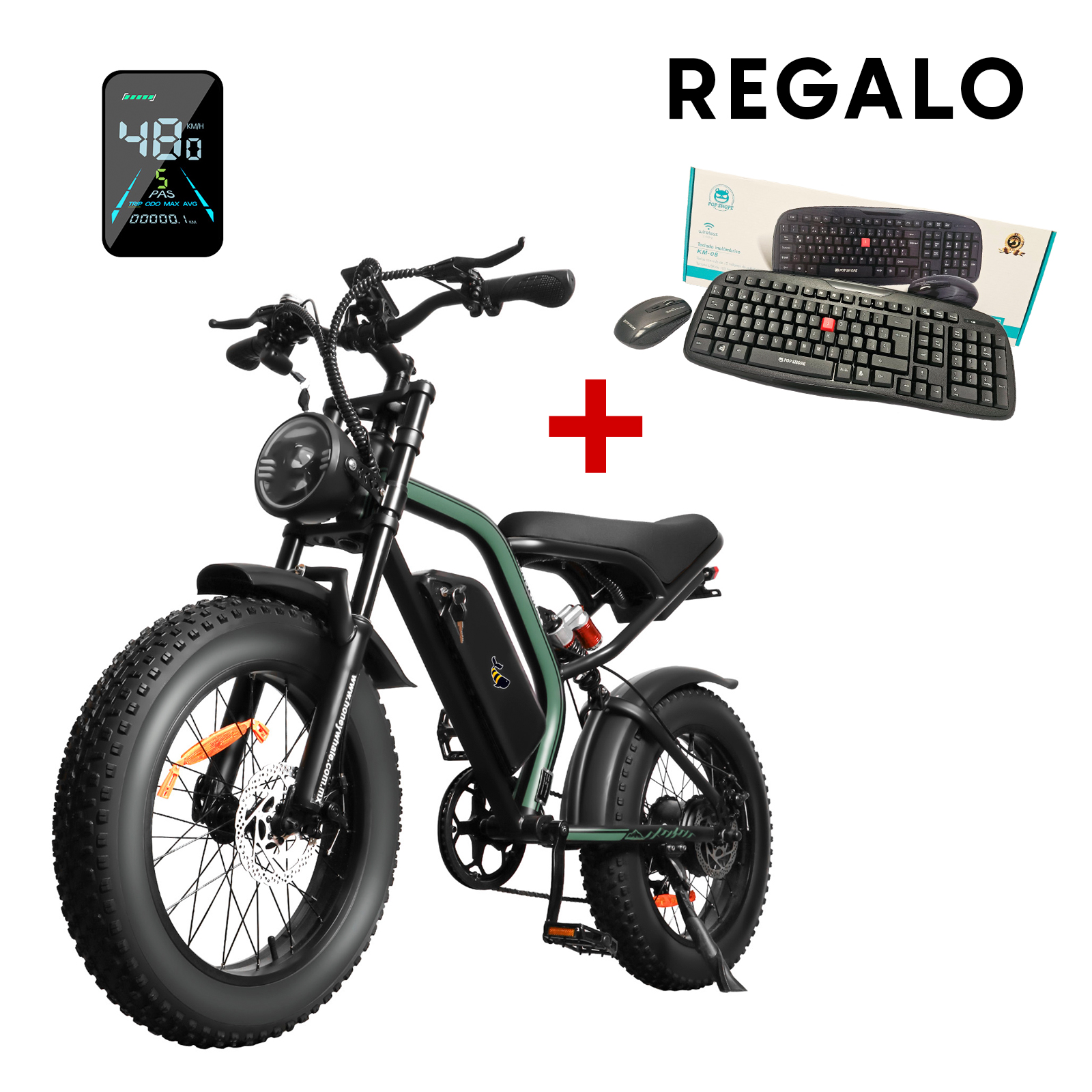 Bicicleta Eléctrica Honey Whale K6 Verde