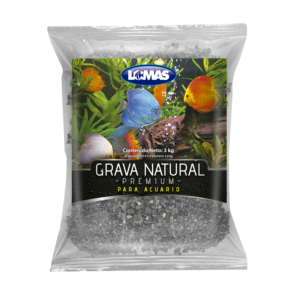 GRAVA PARA ACUARIO MARMOL GRIS OXFORD 3 KG