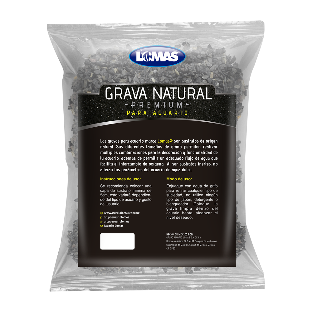 GRAVA PARA ACUARIO MARMOL GRIS OXFORD 3 KG