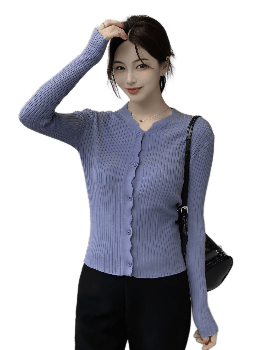 Sueter De Mujer Manga Larga Sueteres Botones Sweaters Punto