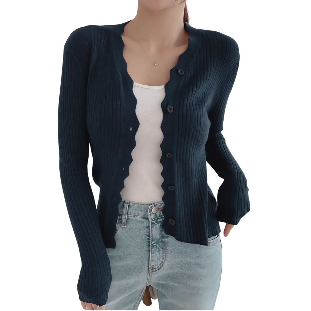 Sueter De Mujer Manga Larga Sueteres Botones Sweaters Punto