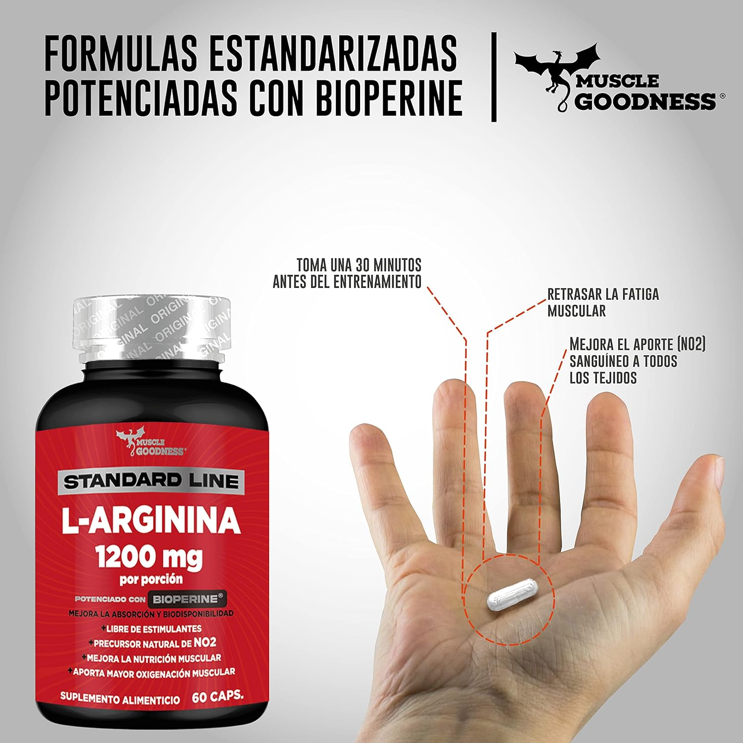 Arginina Standard 60 cápsulas