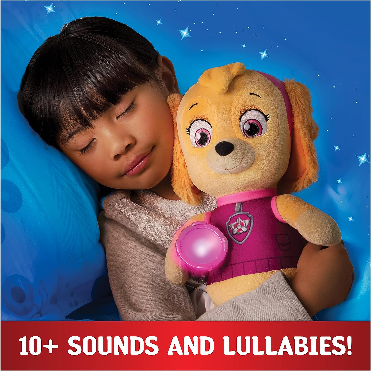 Paw Patrol Snuggle Up Peluche Skye Con Sonido Y Linterna