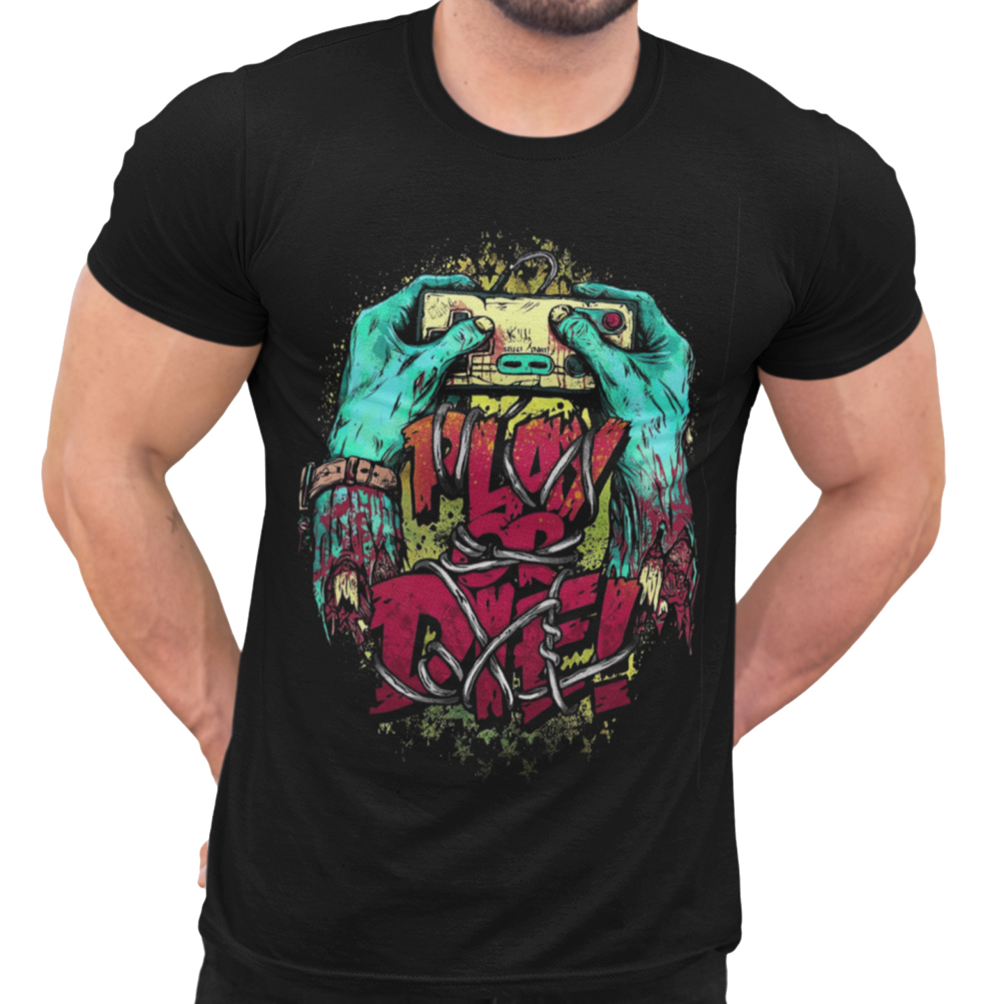 Playera Caballero y Dama Manos Monstruo Play or Die