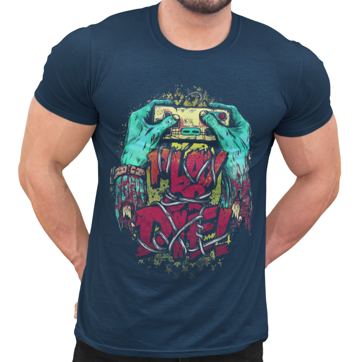 Playera Caballero y Dama Manos Monstruo Play or Die