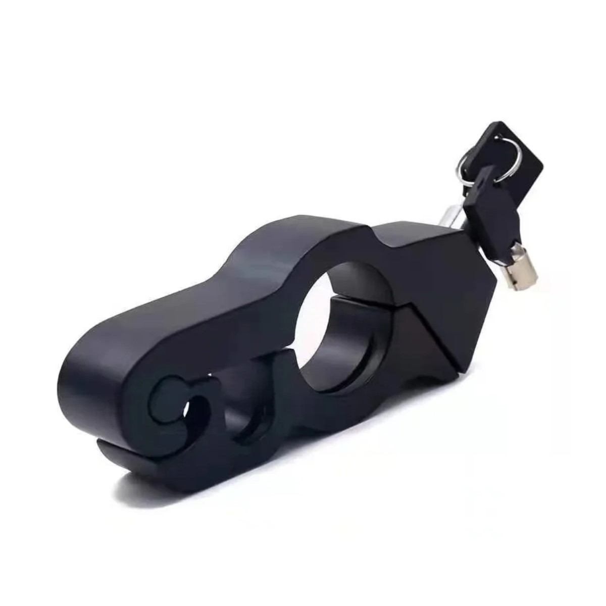 Candado antirrobo manillar motocicleta freno tambor vehículo eléctrico negro seguro portátil.