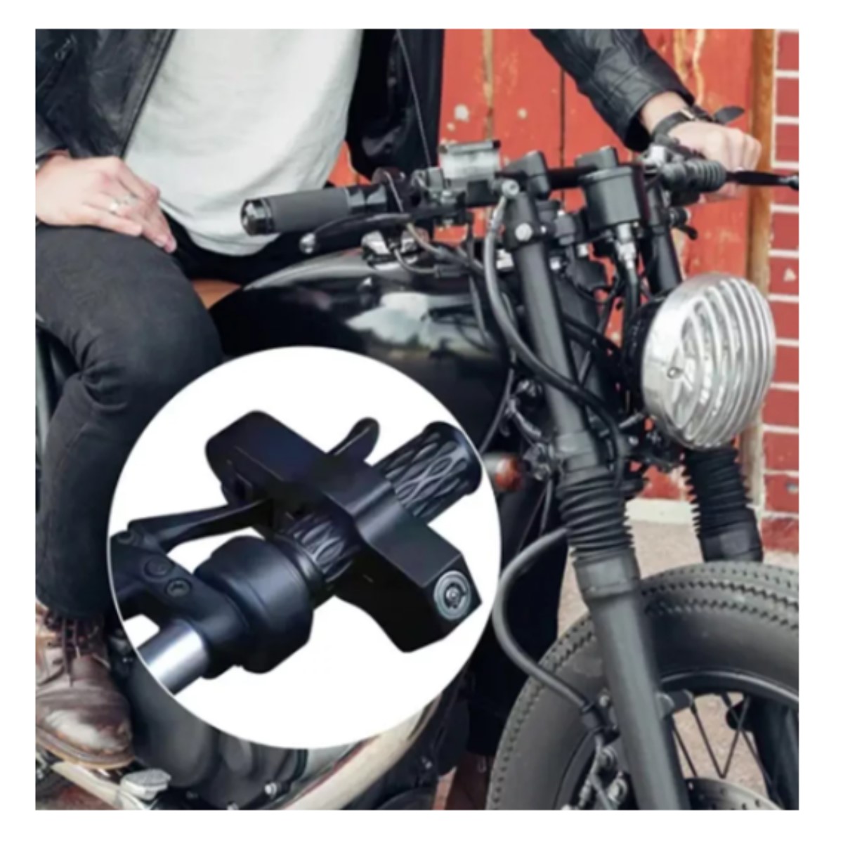 Candado antirrobo manillar motocicleta freno tambor vehículo eléctrico negro seguro portátil.