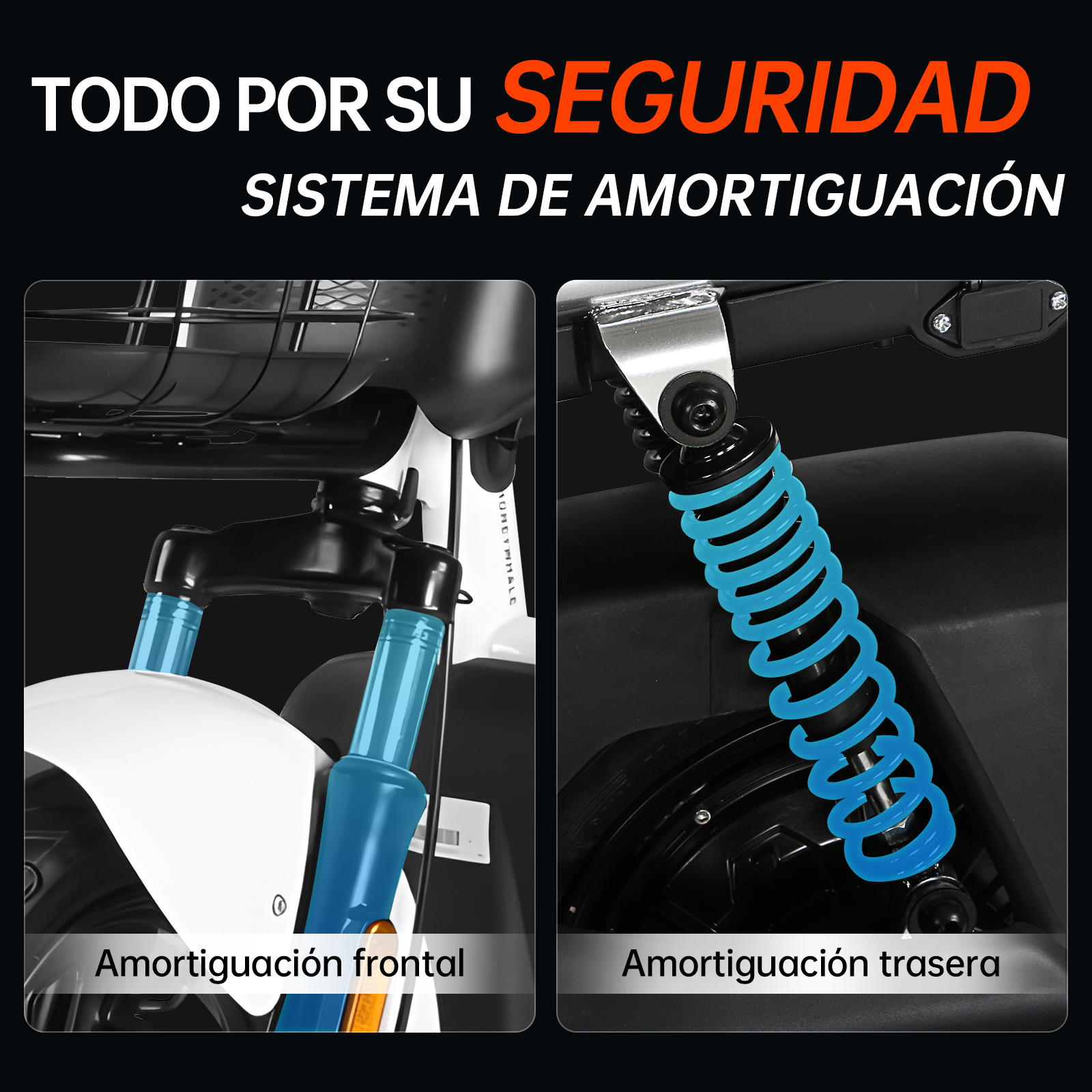 Motobici eléctrica Honey Whale U3S Blanco.