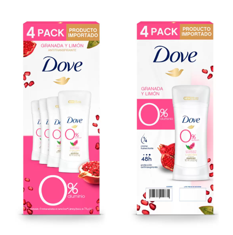 Desodorante en Barra Dove 680986 4 pzas de 74 gr