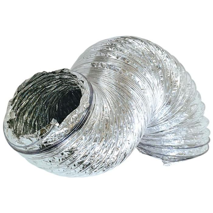 Ducto Manguera Foil Aluminio MXFXA-004-2 10" Diámetrox762cm -29a121C doble pelicula y resorte Flexibilidad Alta FlexoAir