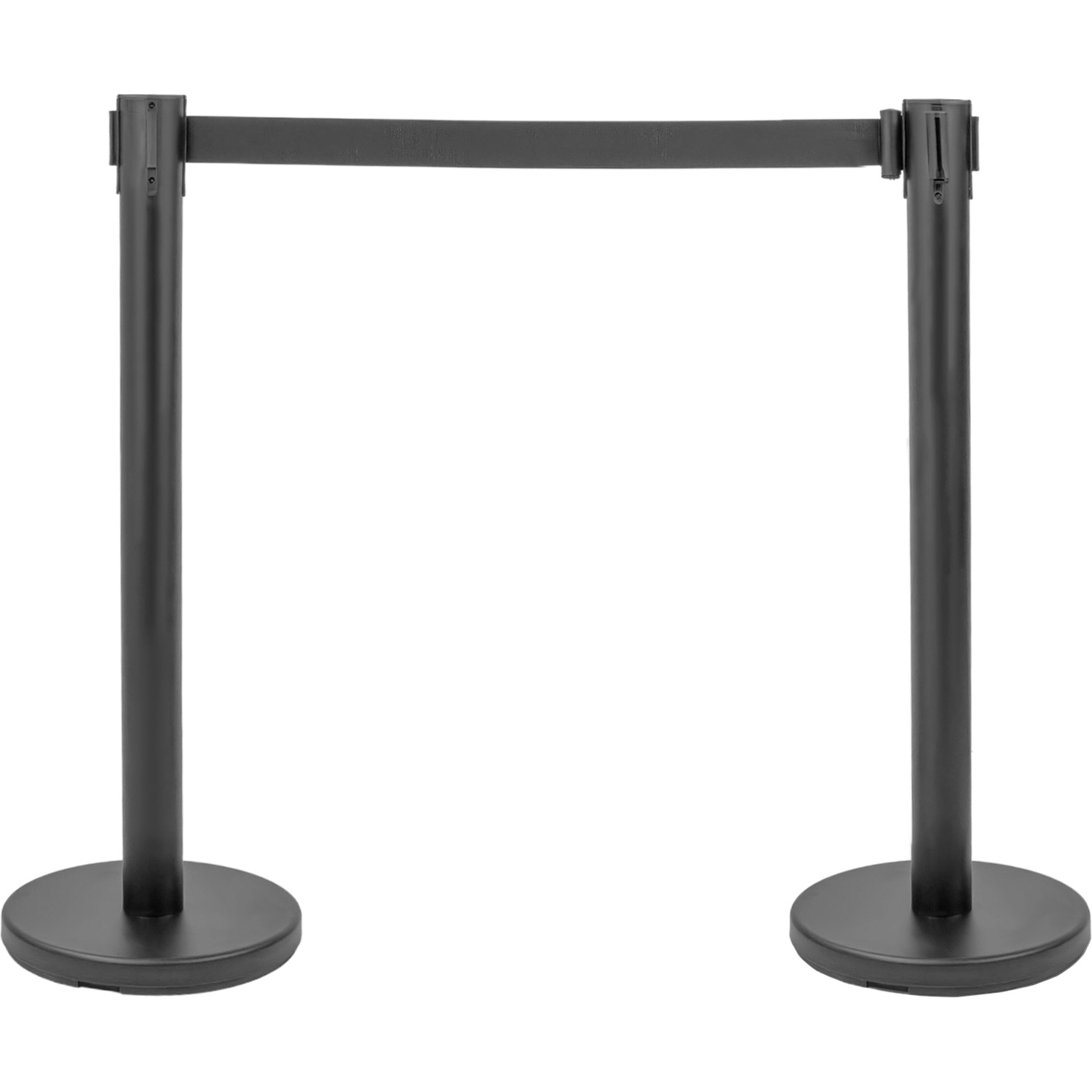 Postes Delimitadores Unifila Cinta Retractil Negra Fila 2pz