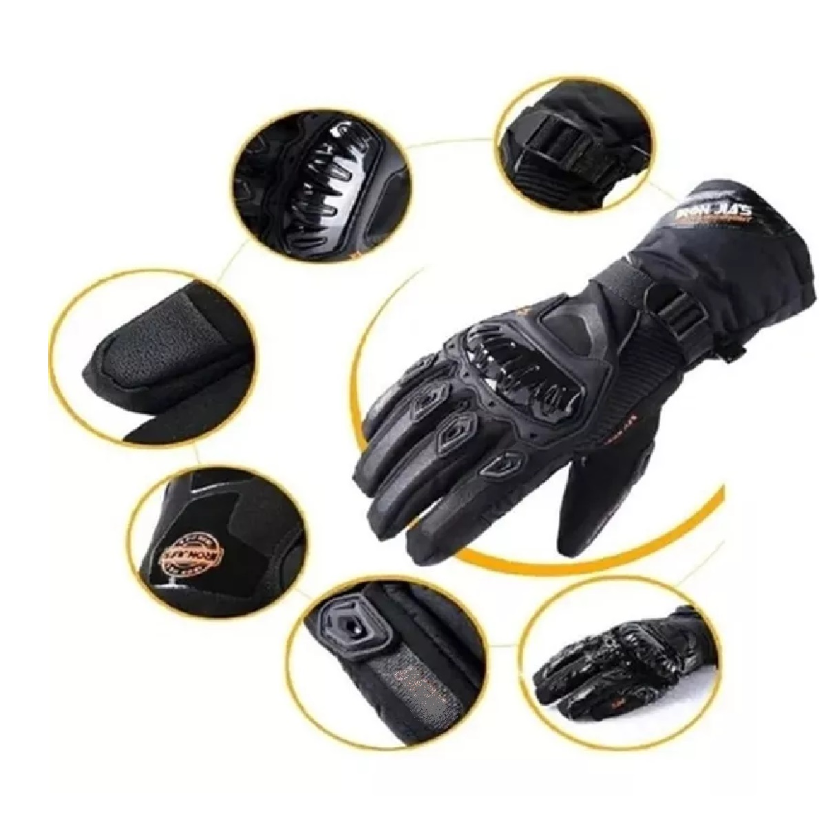 Guantes De Moto Para Invierno Frío A Prueba De A M