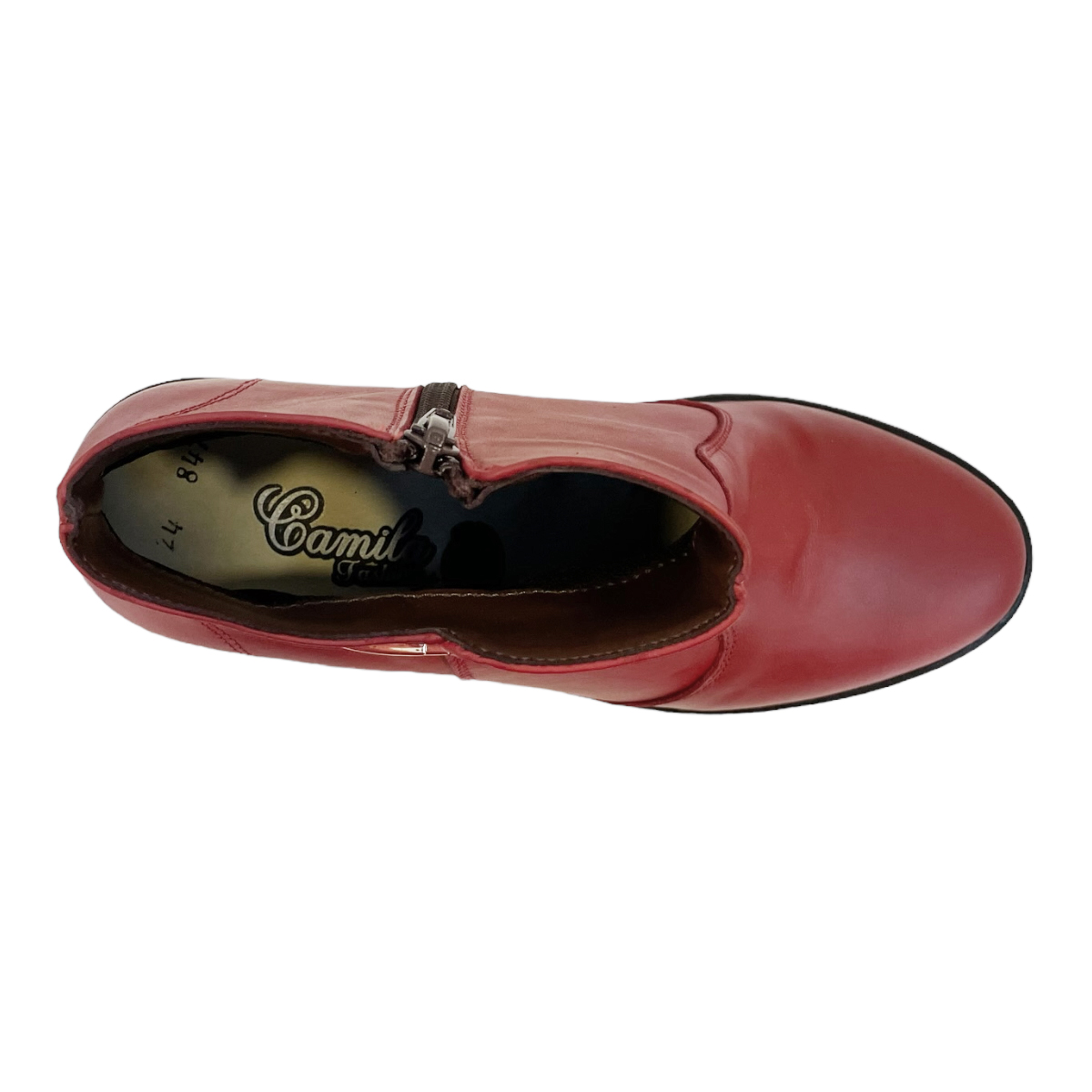 Botines Rojos Mujer Casual Moda Camila Plataforma