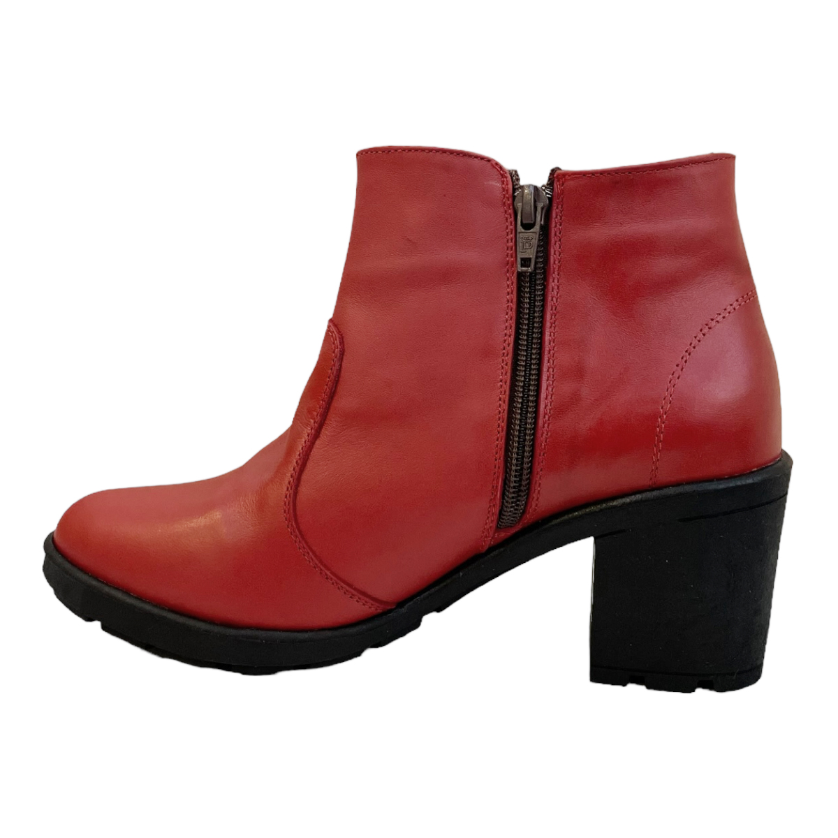 Botines Rojos Mujer Casual Moda Camila Plataforma
