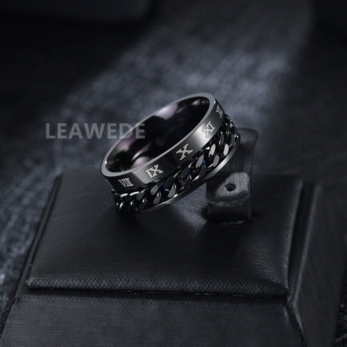 3pzs Anillo Hombre De Titanio Acero Inoxidable Minimalista Talla:11 (21mm)