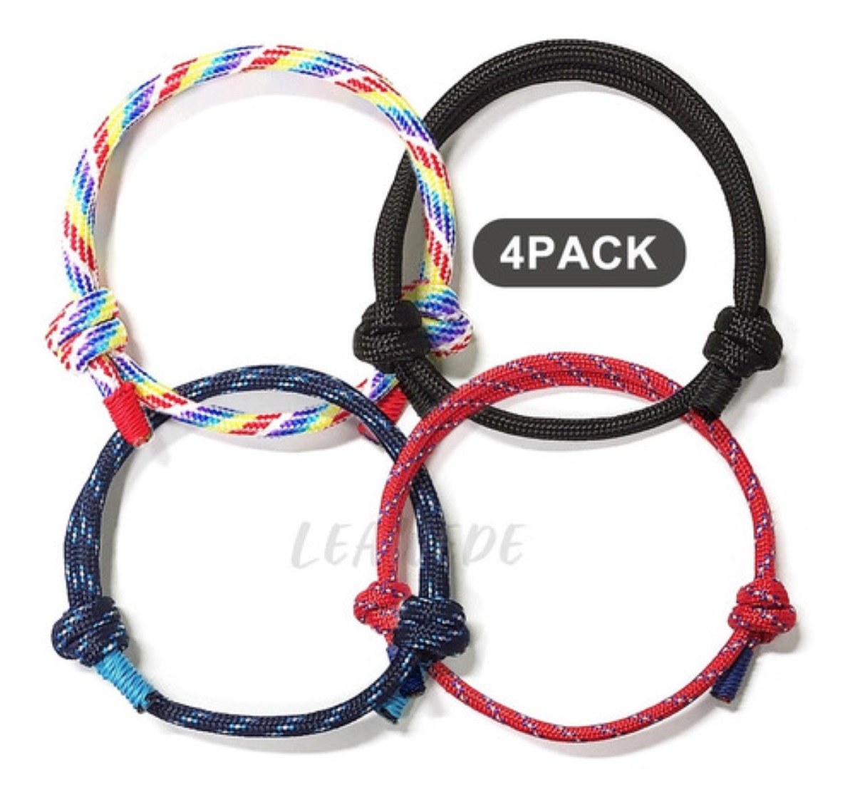 4 Pulsera Trenzada Náutica Elegante Cuerda Para Hombre Mujer colores 