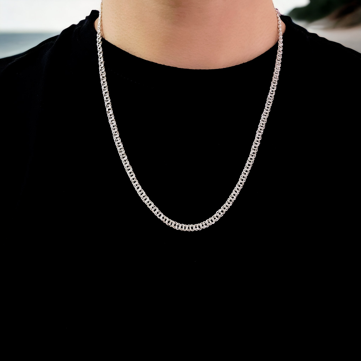 CADENA PLATA .925 HOMBRE TEJIDO CHINO