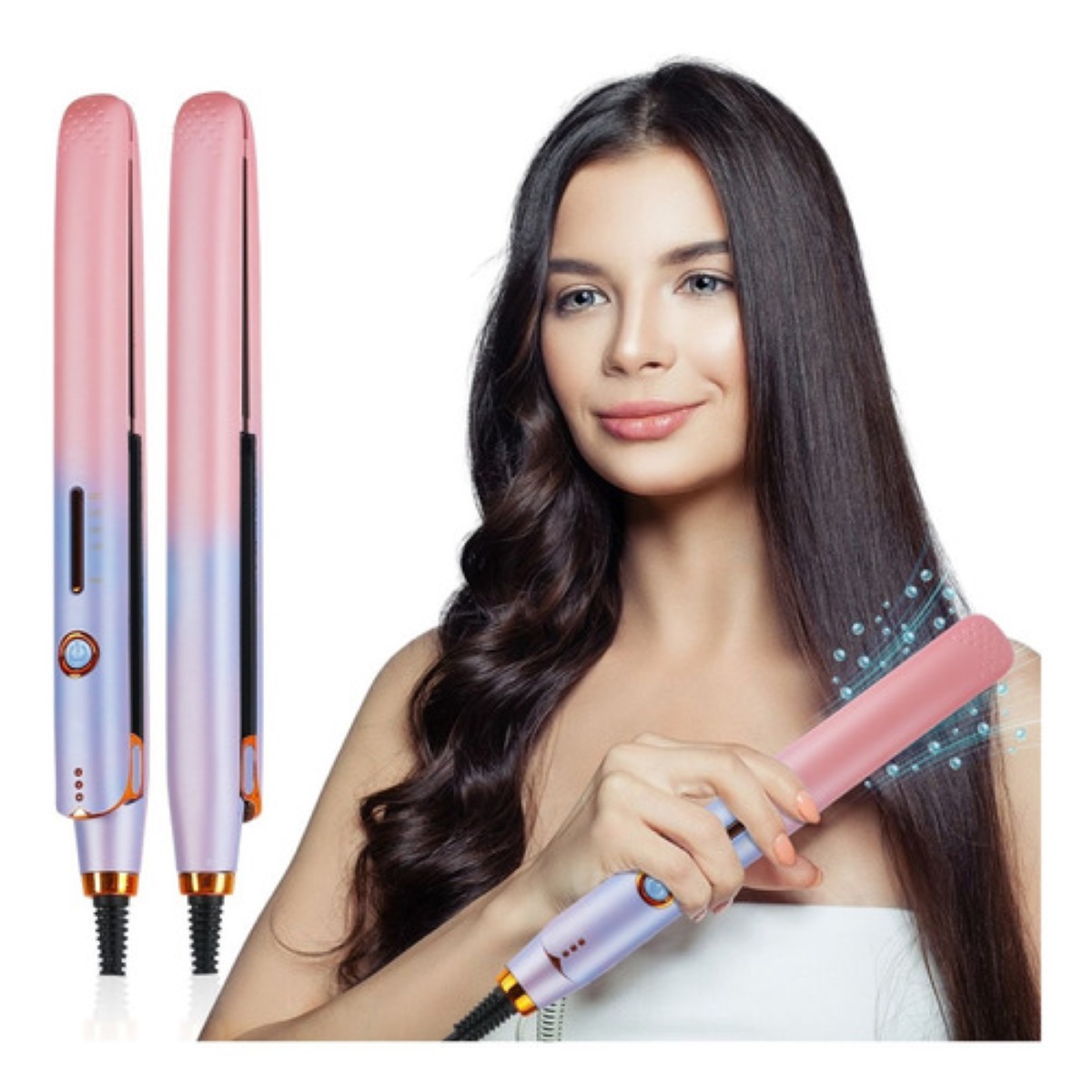 Plancha Para Cabello De Cerámica Ion Profesional, 170-230c Rosa