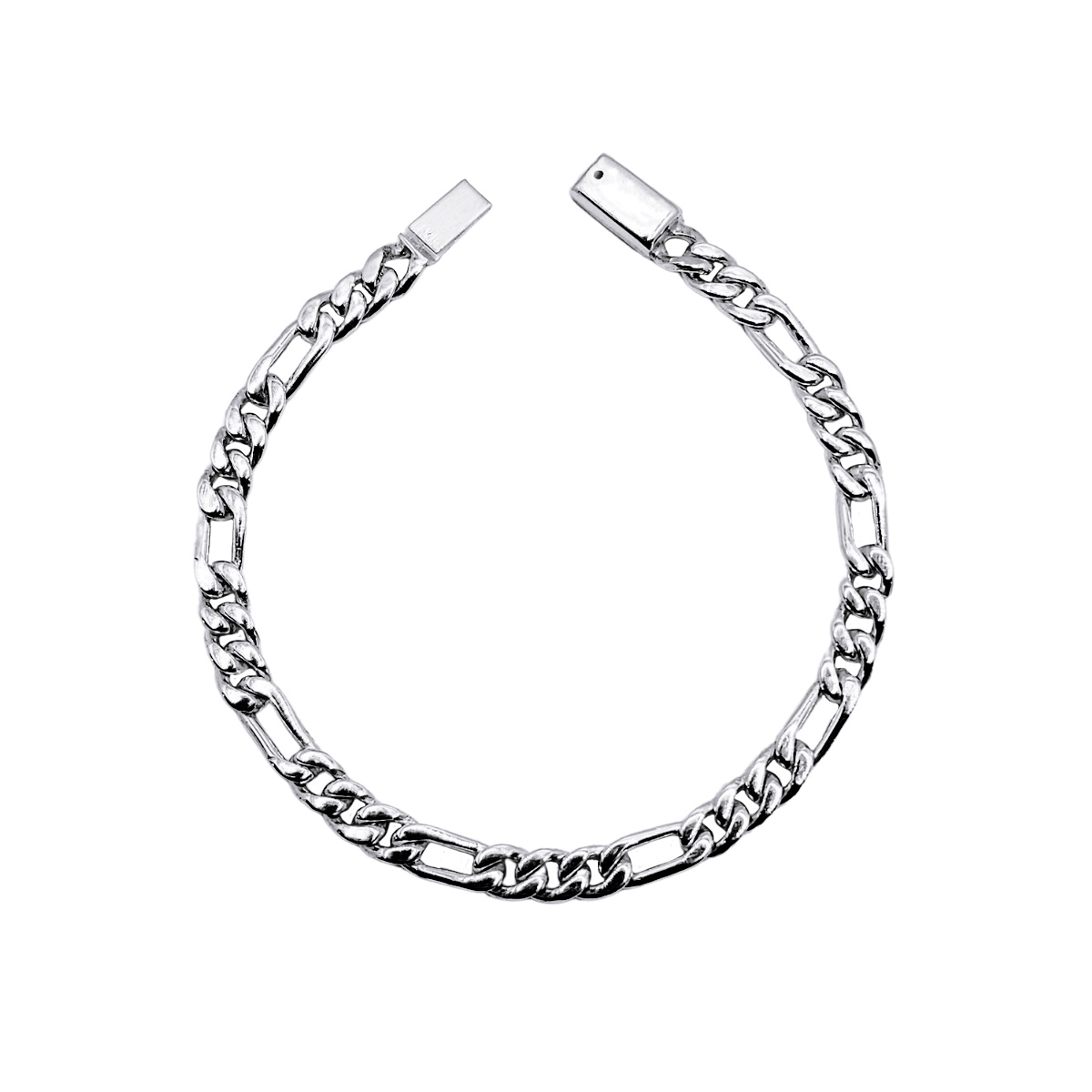 Pulsera Plata .925 Hombre Fígaro Hecha a Mano .