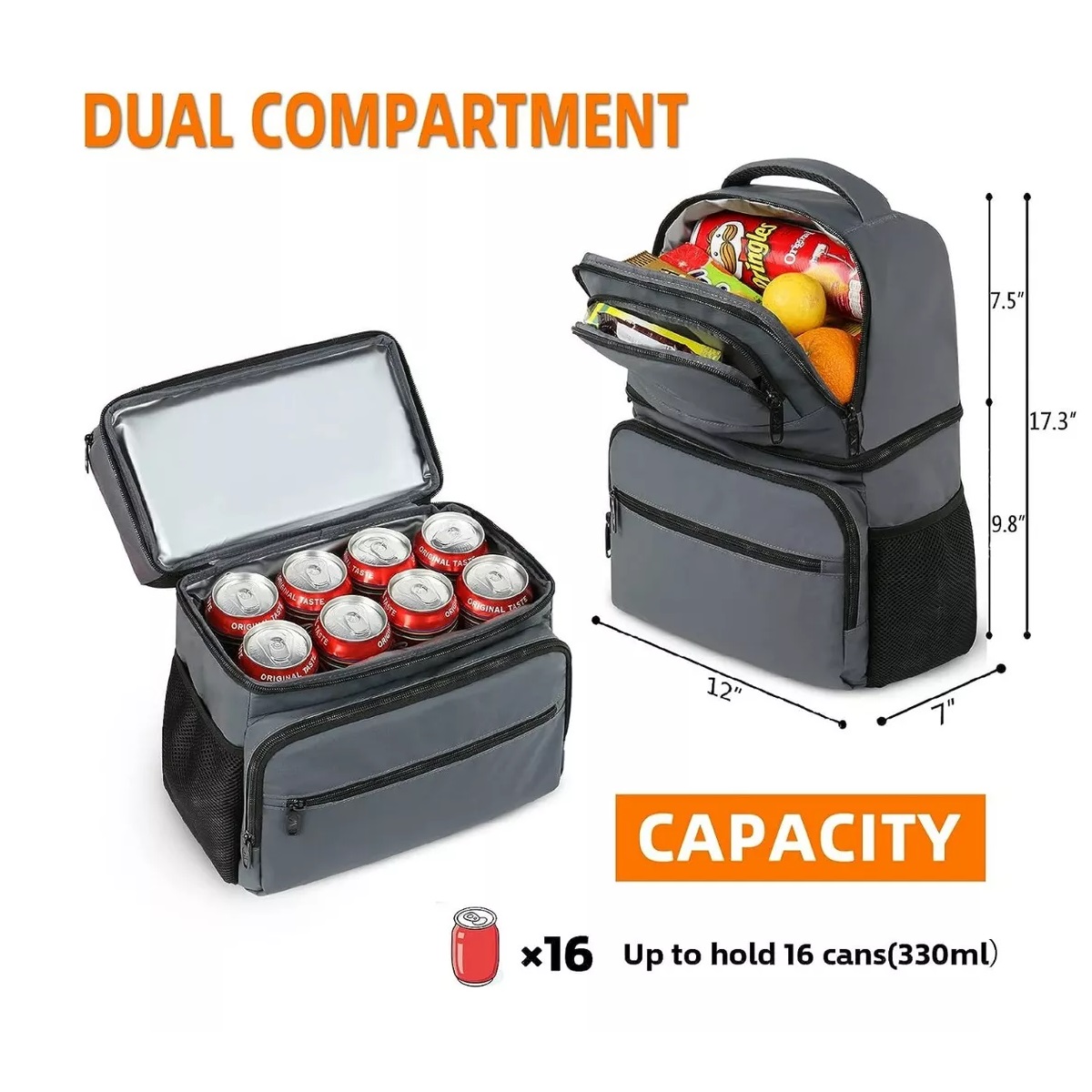 Mochila Hielera Térmica Aislada Mochila De Almuerzo Portatil