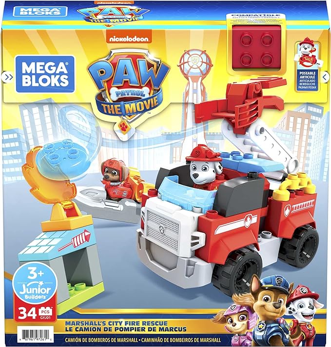 CAMIÓN DE BOMBEROS DE MARSHALL - Paw Patrol the movie nickelodeon - Mega Bloks Mattel