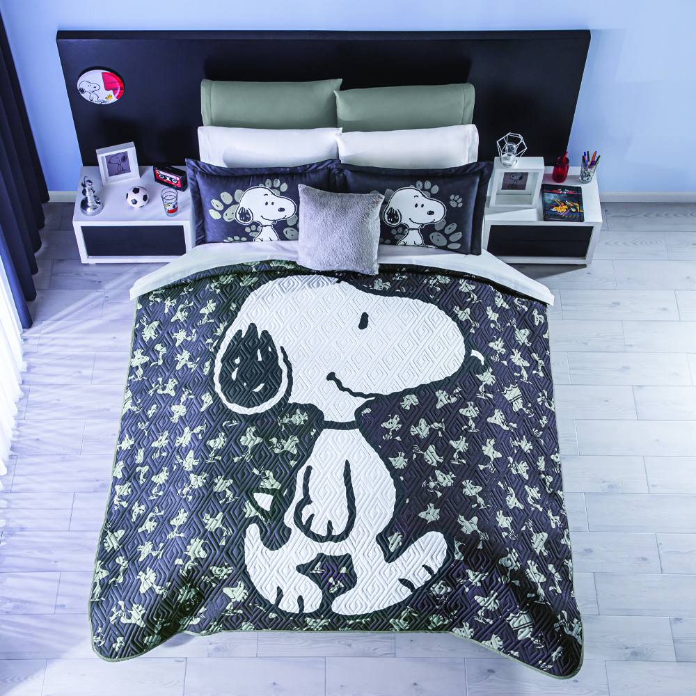 Edredón Ligero Snoopy Black Matrimonial