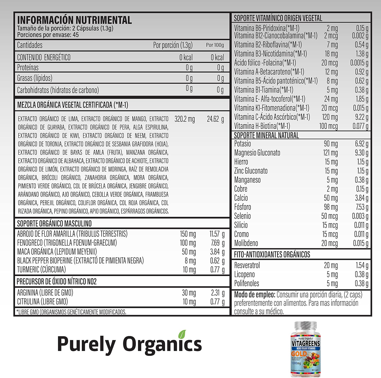 Vitagreens Mens 90 capsulas