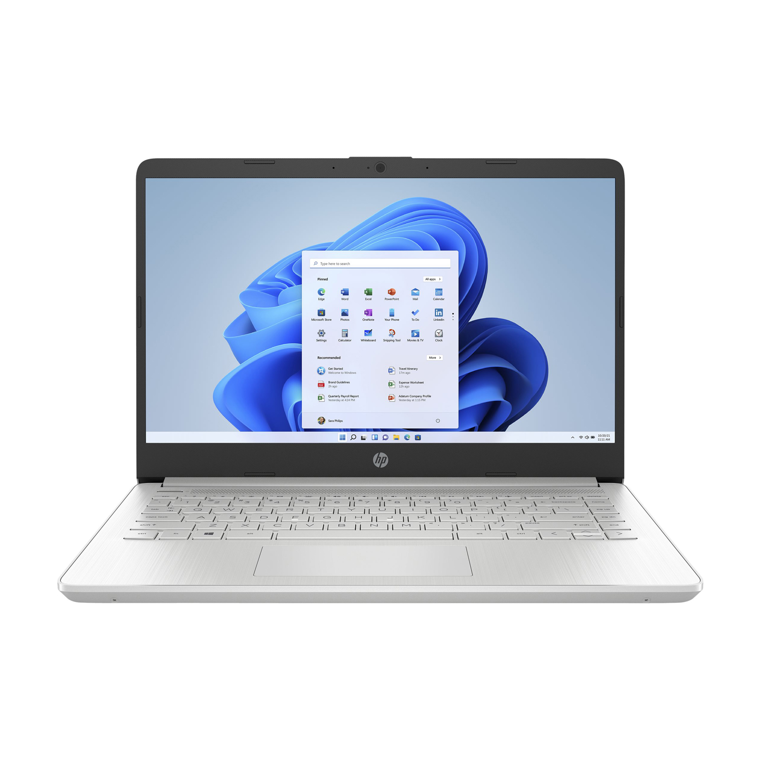 HP (14-DQ2031WM) 14" i3-1115G4 4GB 128GB SSD W11 PLATA