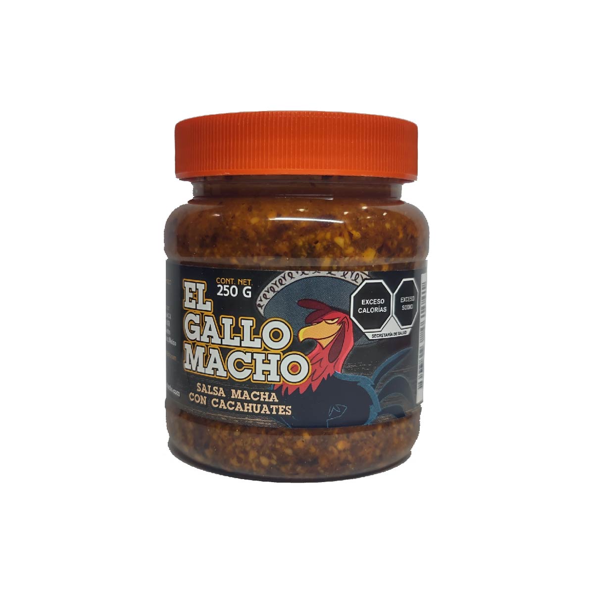 El Gallo Macho Salsa Macha con cacahuate 250grs