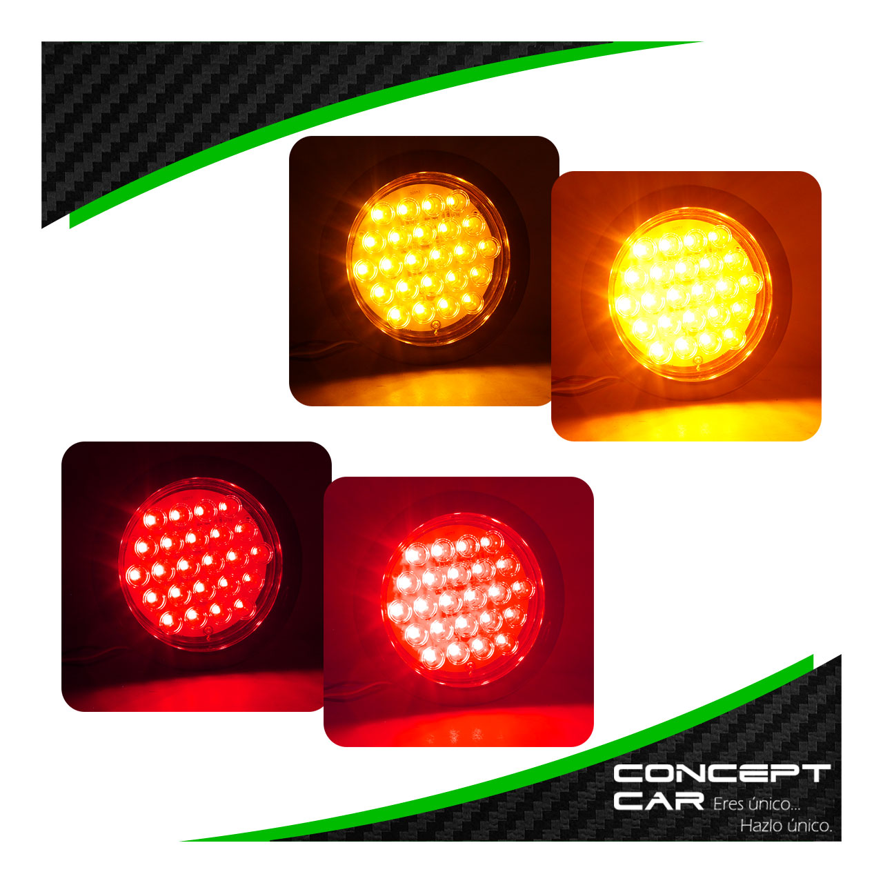 10 Plafon 24 Led Redondo 4 Pulgadas Para Embutir Fija Estrobo