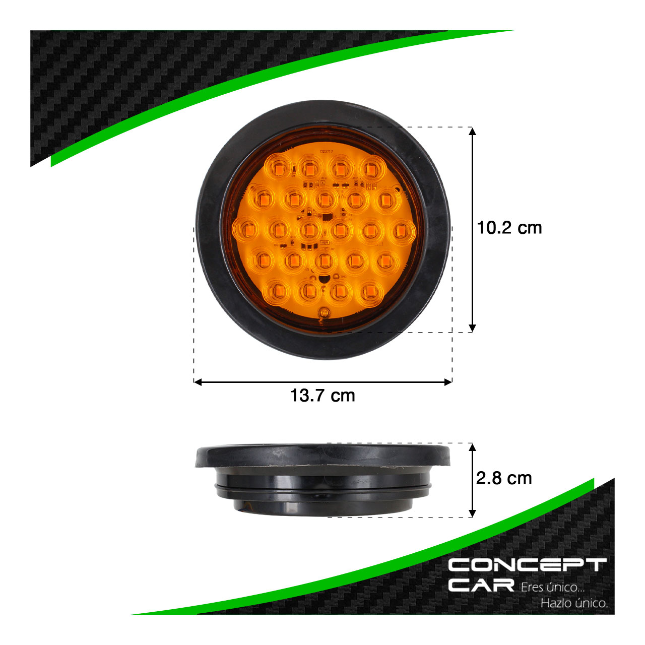 10 Plafon 24 Led Redondo 4 Pulgadas Para Embutir Fija Estrobo