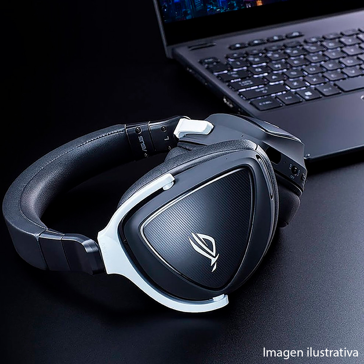 Audifonos Diadema Gamer ASUS ROG DELTA S WIRELESS Microfono 7.1 PC Mac PS5 Nintendo 