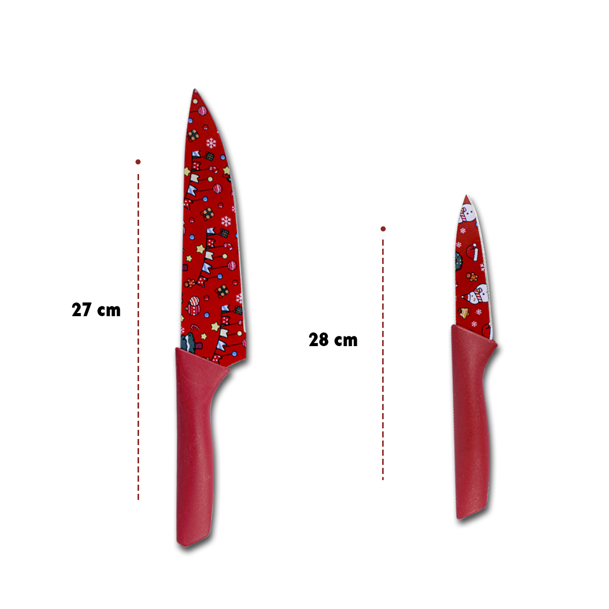 Set De Cuchillos Para Cocina Diseño Navideño 