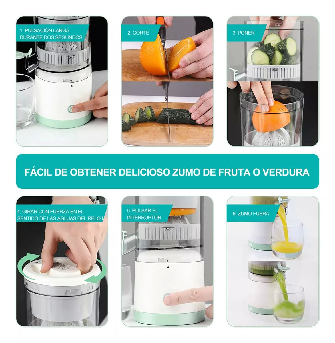 Exprimidor extractor de jugos 