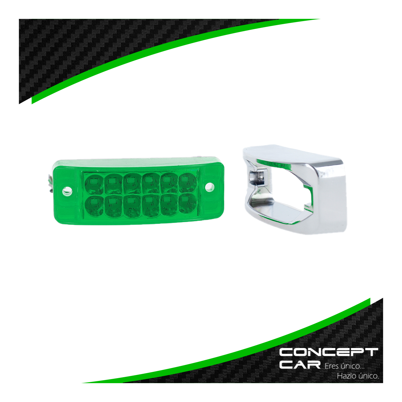 10 Plafones 12 Led Lateral Rectangular Fija Estrobo 12-24v