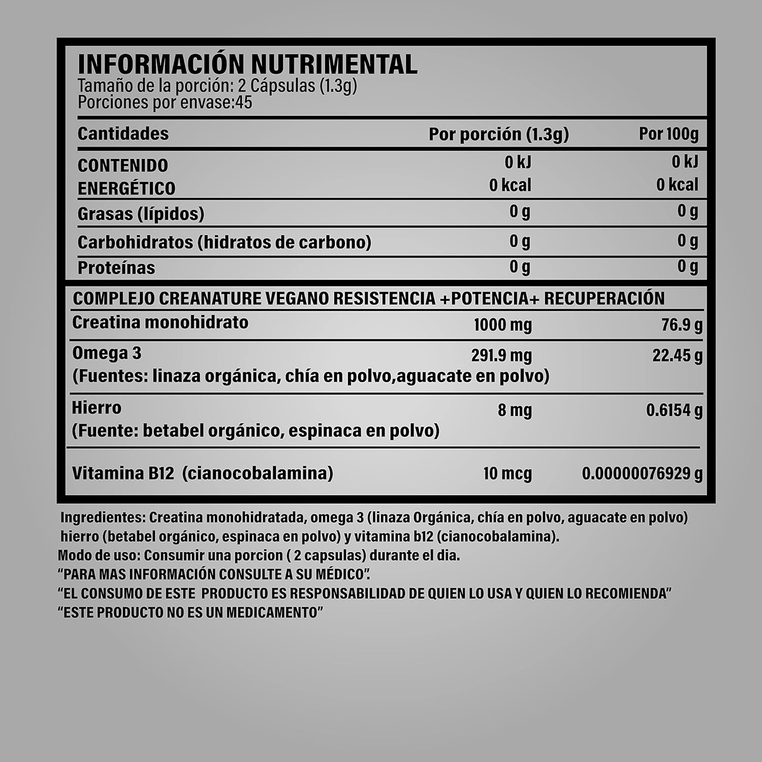 Creanature (Creatina vegana)