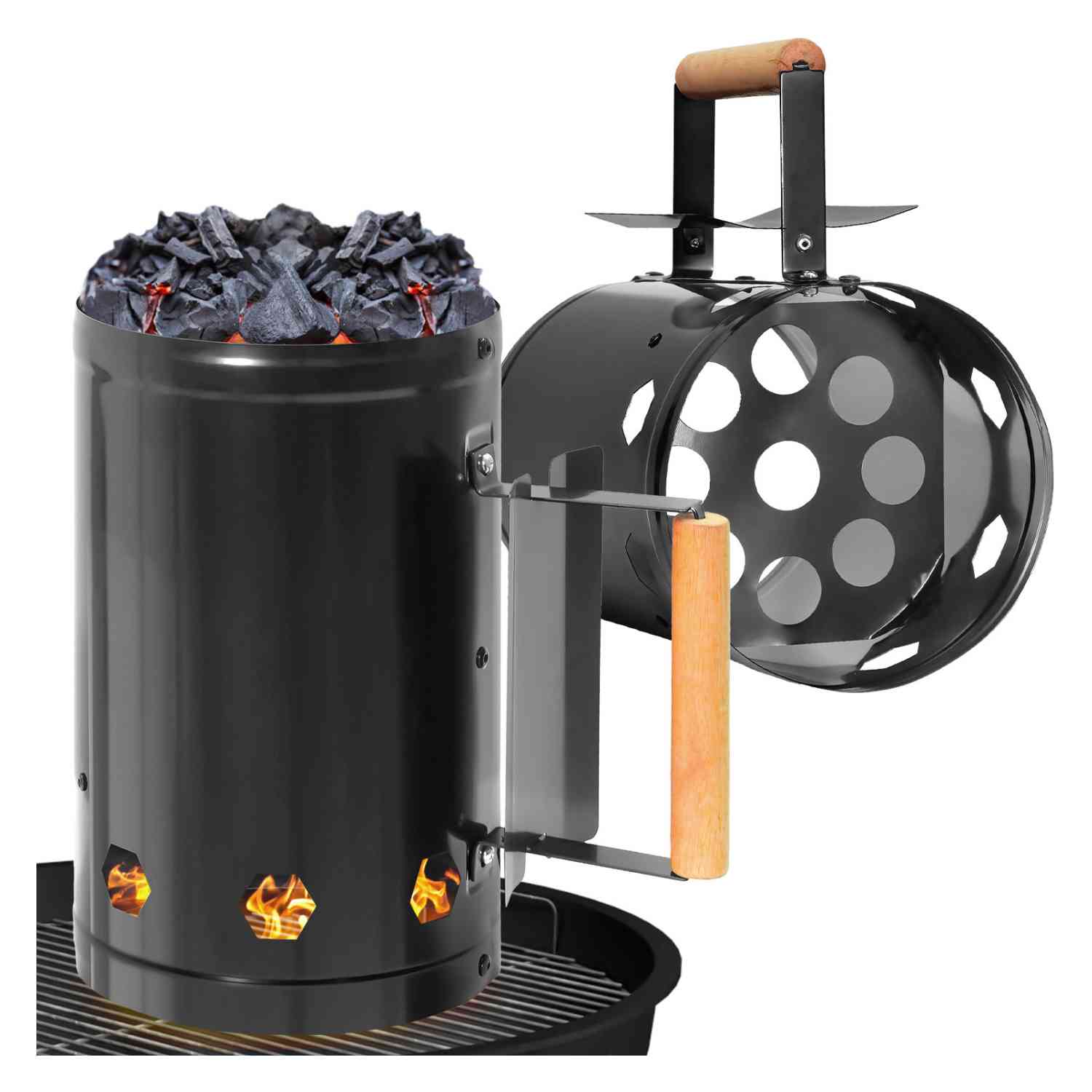 Iniciador Encendedor Carbon Arrancador Parrilla Asador 19cm