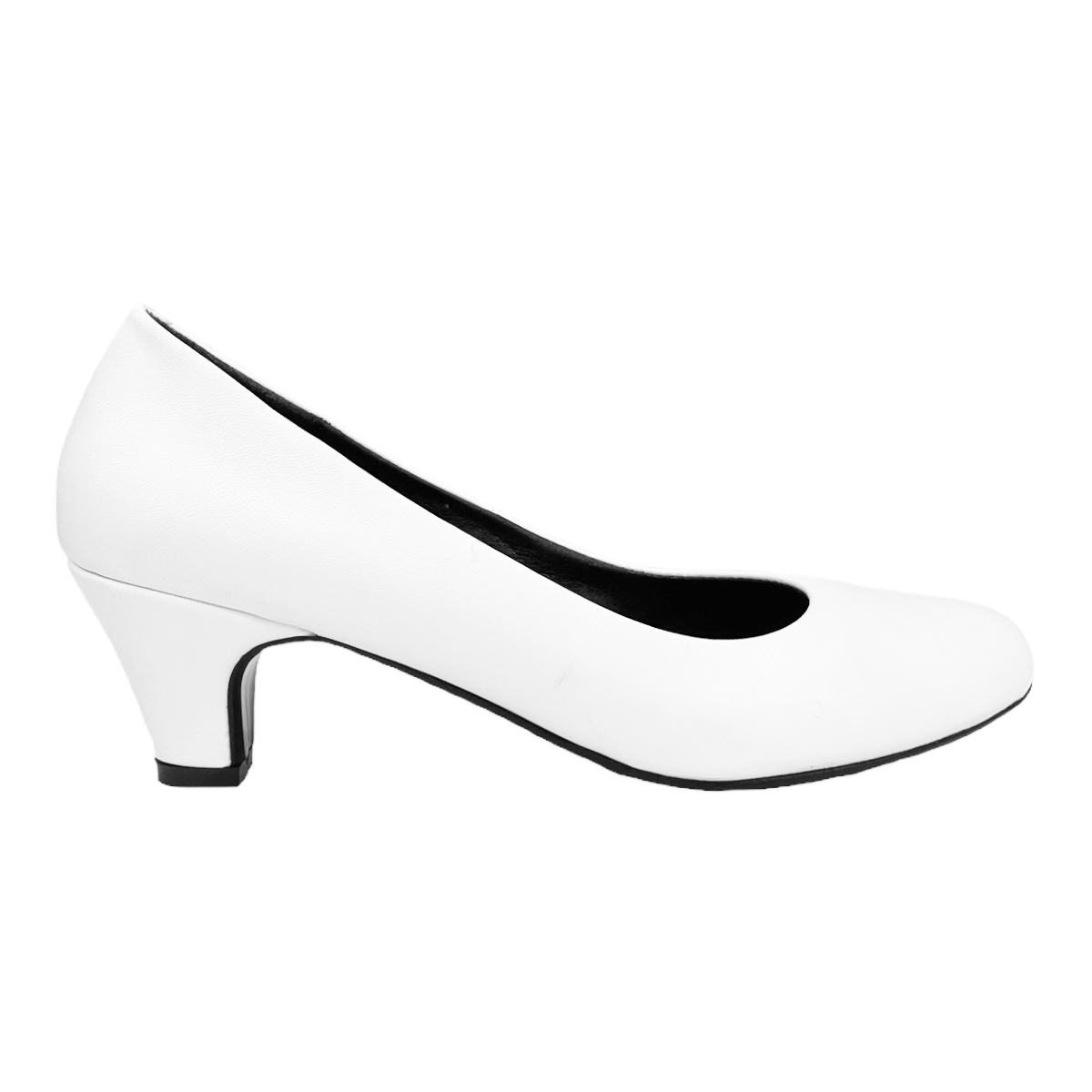 Zapatillas Blancas Mujer Tacón Bajo Selene Novia Comodas