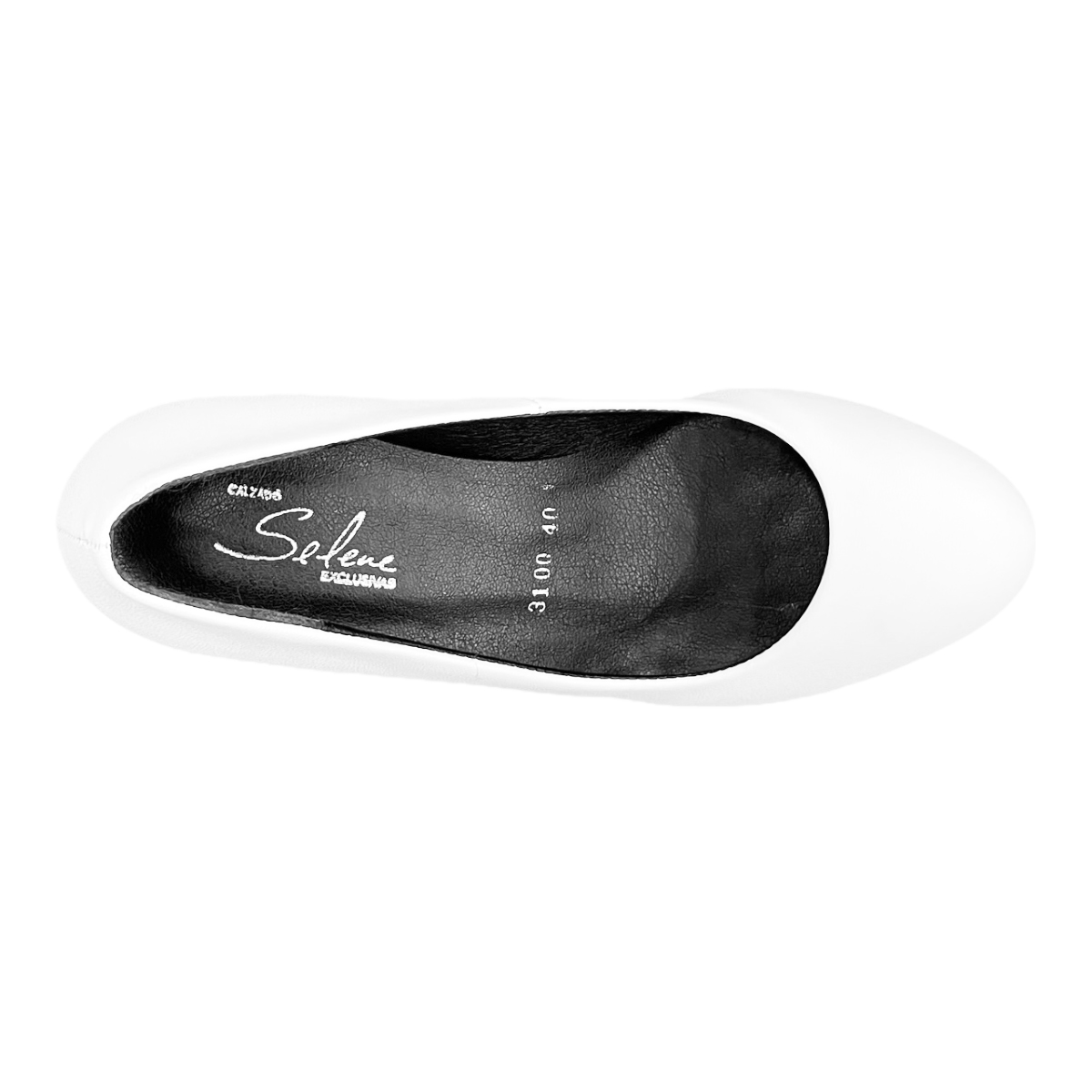 Zapatillas Blancas Mujer Tacón Bajo Selene Novia Comodas