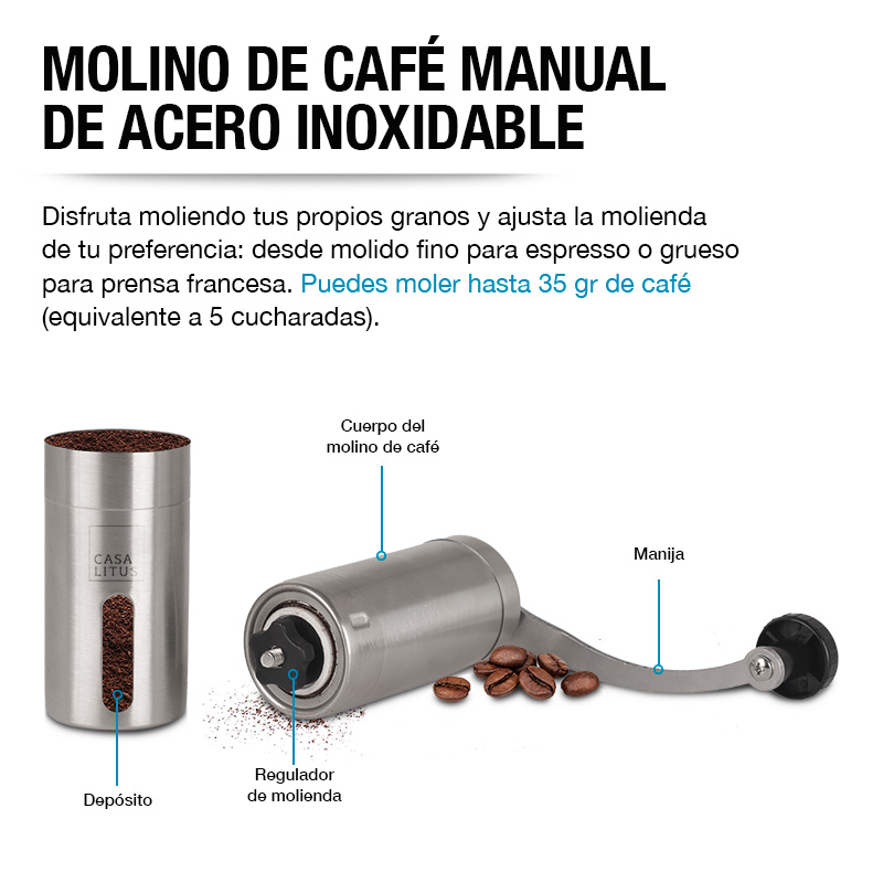 Caja Regalo para Café: Cafetera de Goteo, Jarra, Molino y Cuchara