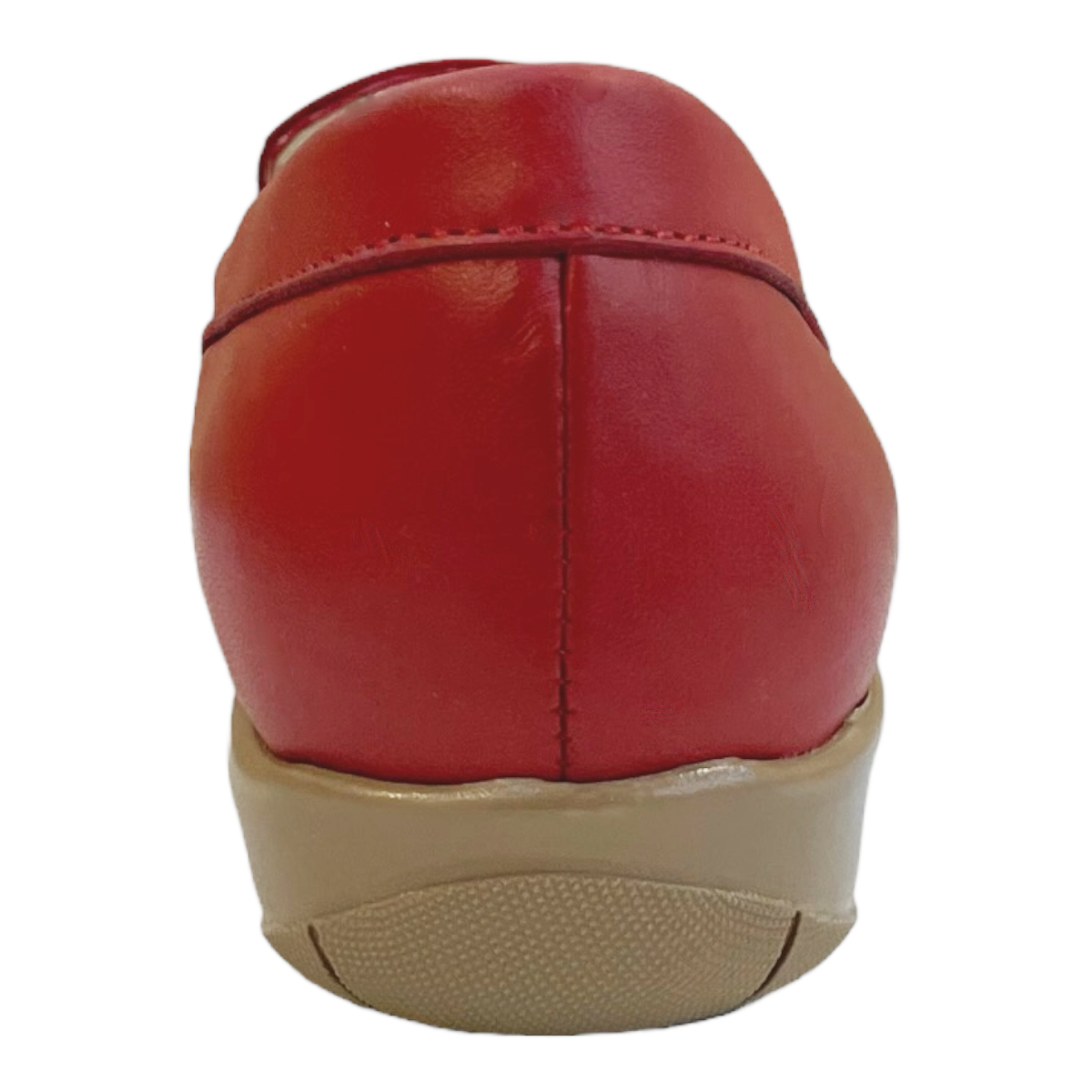 Zapatos Rojos Mocasines Mujer Sutiles Confort Piel Cómodos