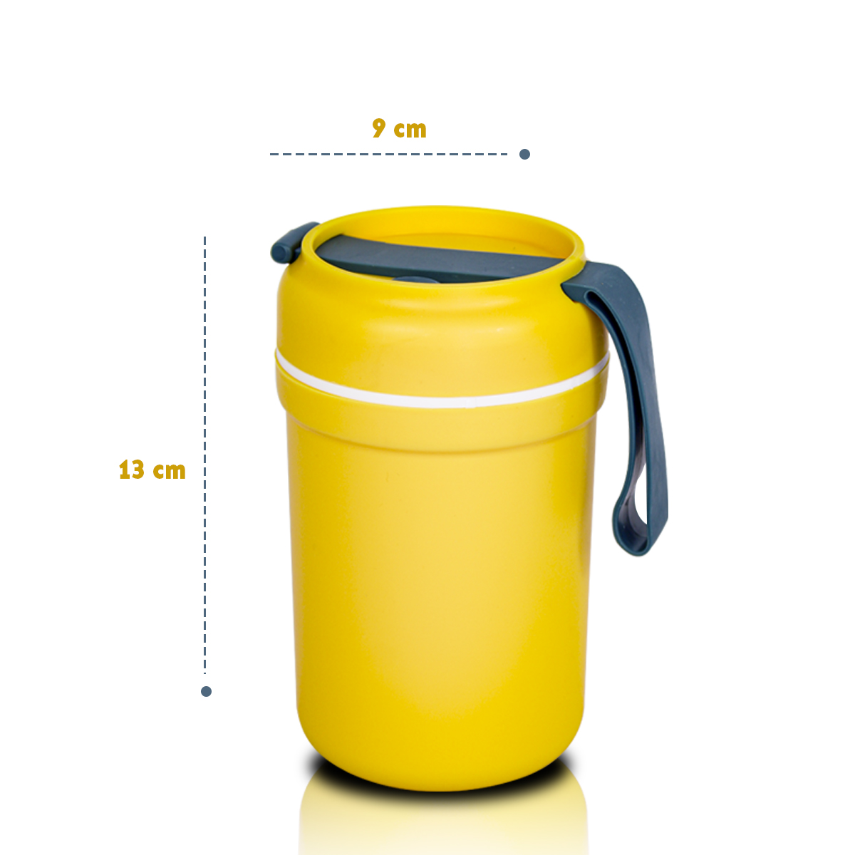 Lunch Box Set De Tupper Hermético Con Vaso Y Cubiertos 