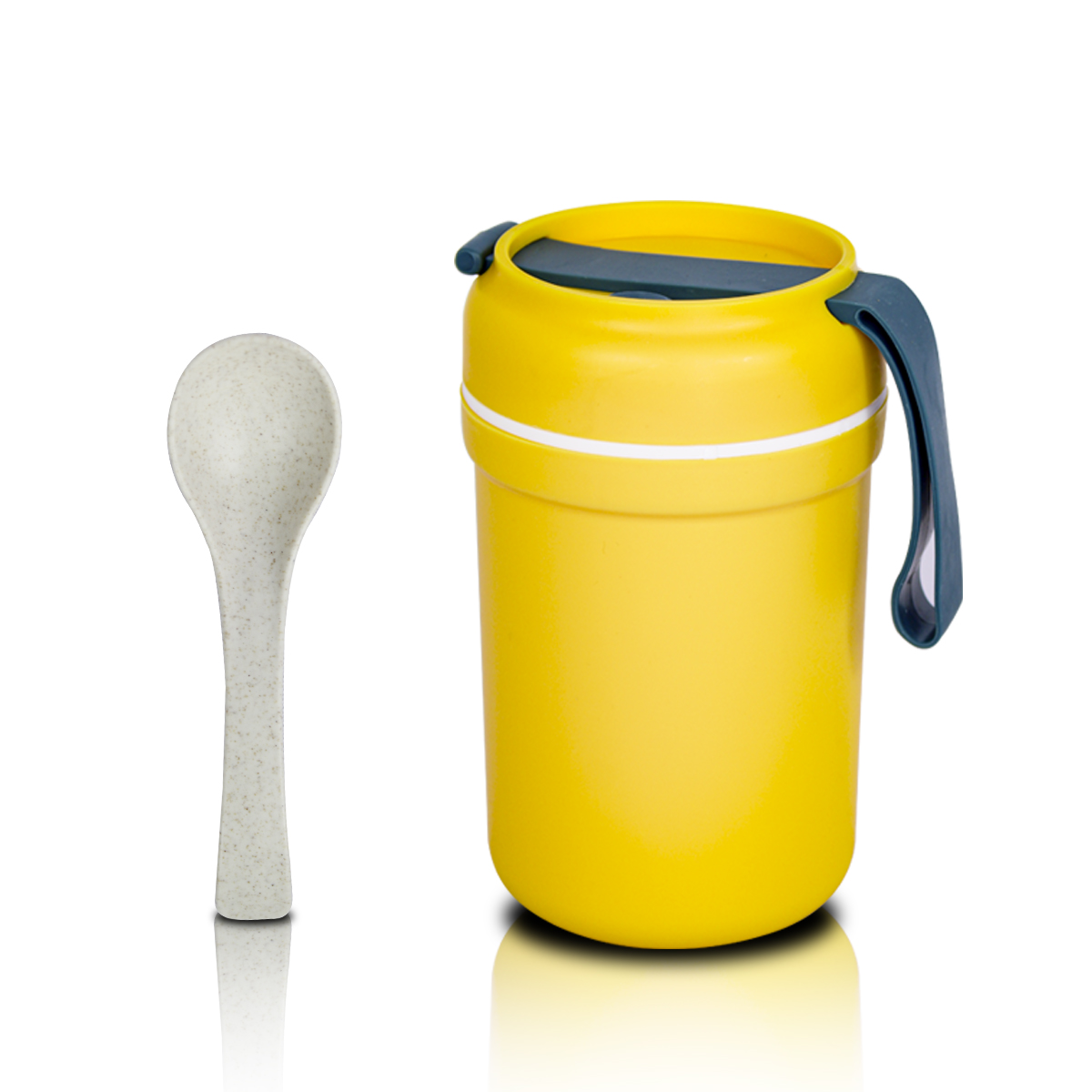 Lunch Box Set De Tupper Hermético Con Vaso Y Cubiertos 