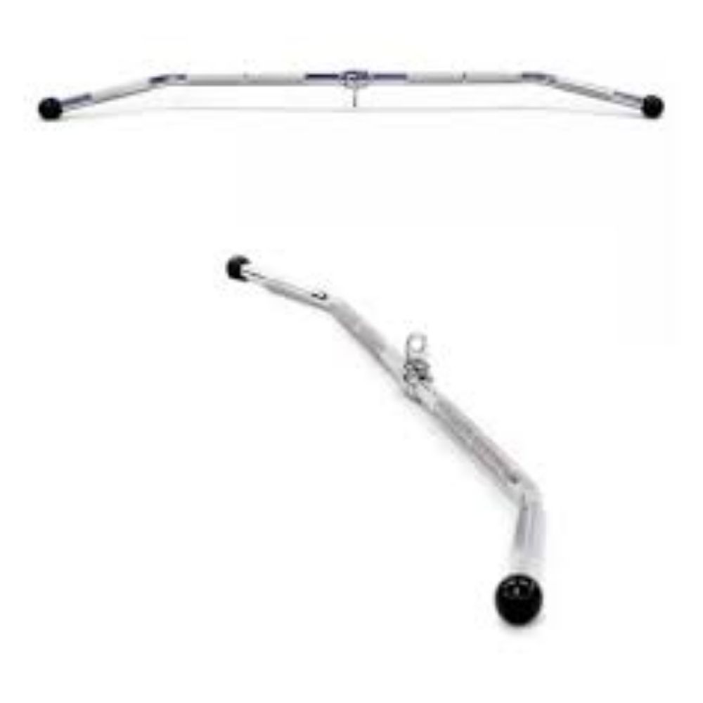 Maneral Agarre Barra Cromada 48" Plana Alta Espalda Gym