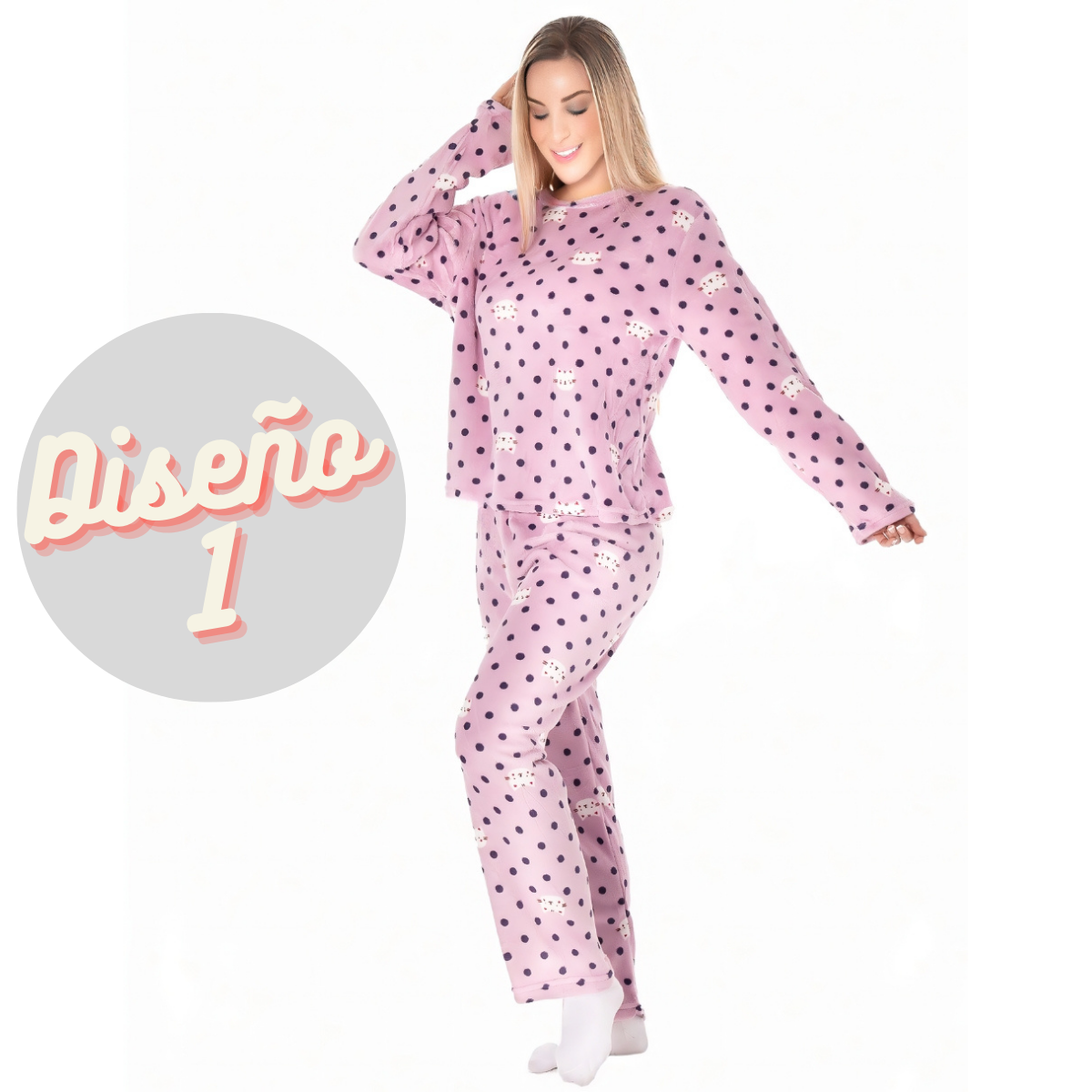 Pijama Afelpada Mujer Polar Pantalón Sudadera Ropa Invierno