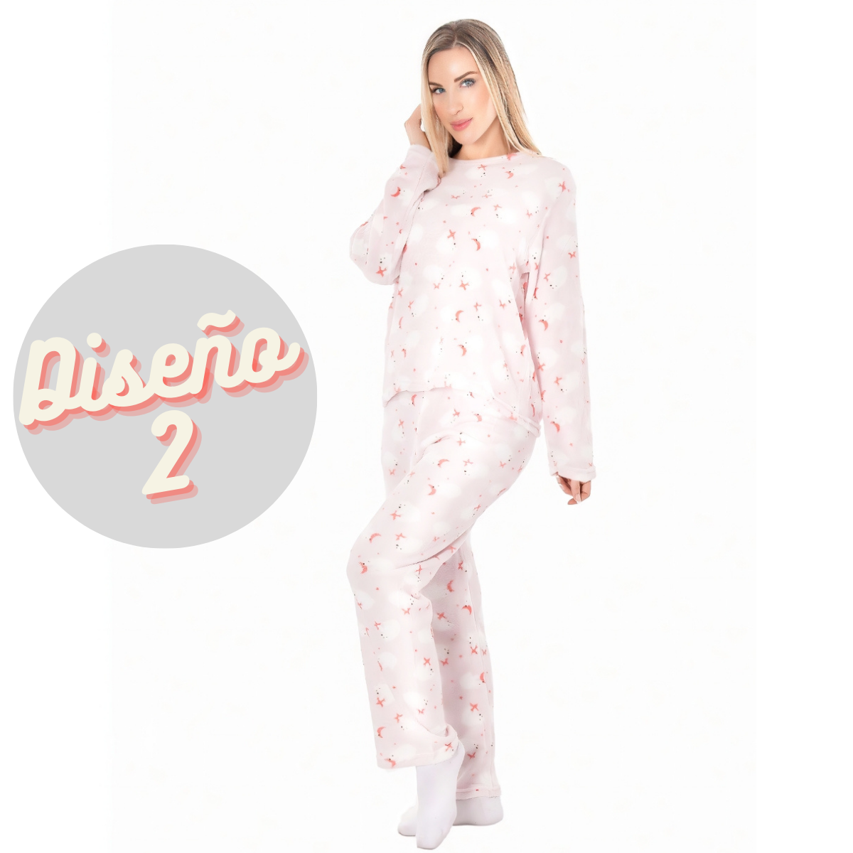 Pijama Afelpada Mujer Polar Pantalón Sudadera Ropa Invierno
