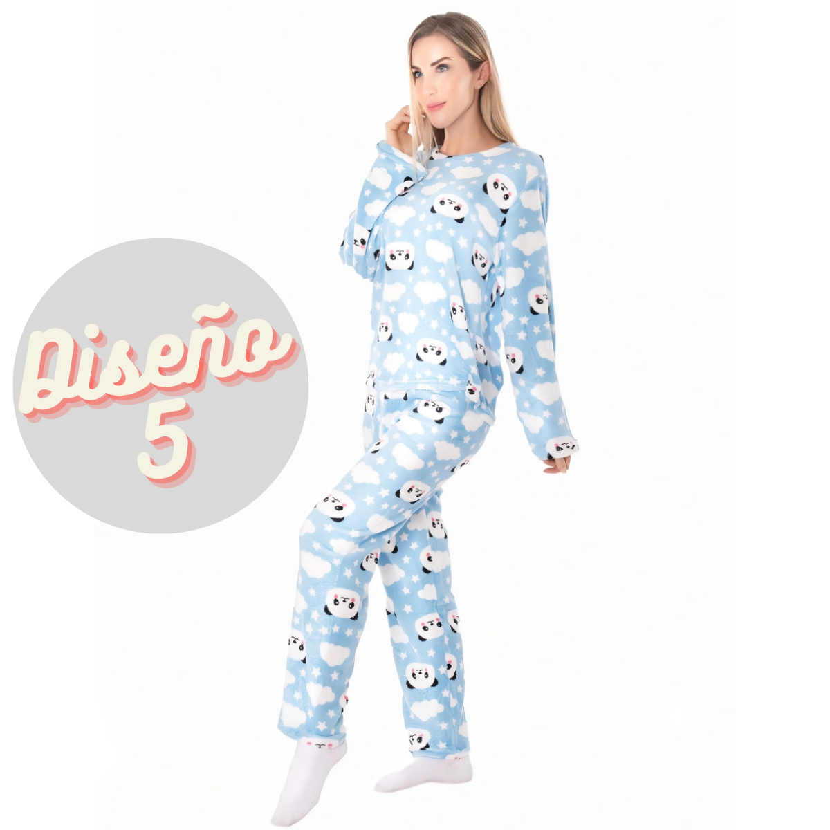 Pijama Afelpada Mujer Polar Pantalón Sudadera Ropa Invierno