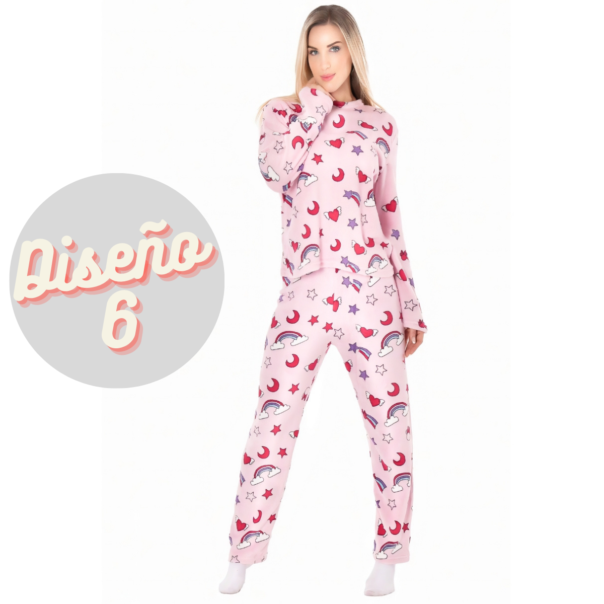 Pijama Afelpada Mujer Polar Pantalón Sudadera Ropa Invierno