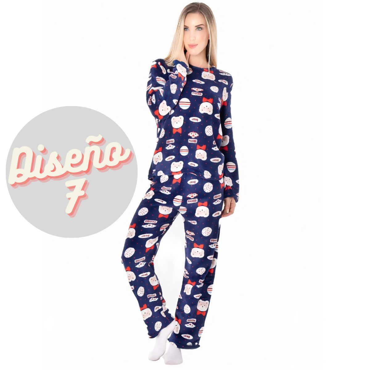 Pijama Afelpada Mujer Polar Pantalón Sudadera Ropa Invierno