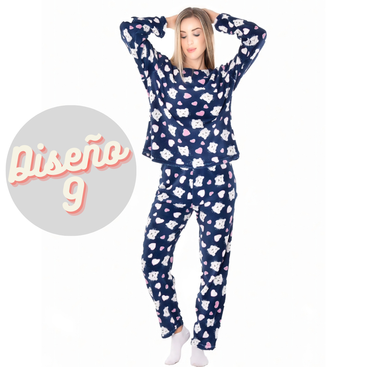 Pijama Afelpada Mujer Polar Pantalón Sudadera Ropa Invierno